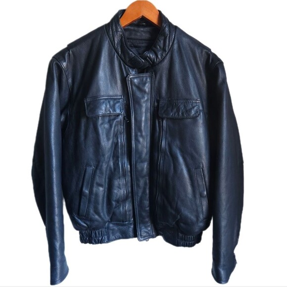 Leather Works Vintage Insulated Motorcycle Jacket Women's XL 16 Utility Heavy 3M - Picture 1 of 9